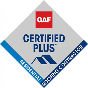 GAF Certified Plus Residential Roofing Contractor logo