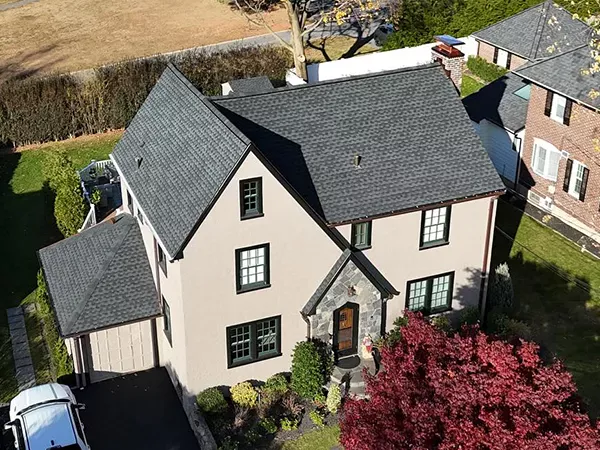 Home with new shingles and skylights